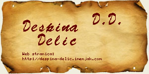 Despina Delić vizit kartica